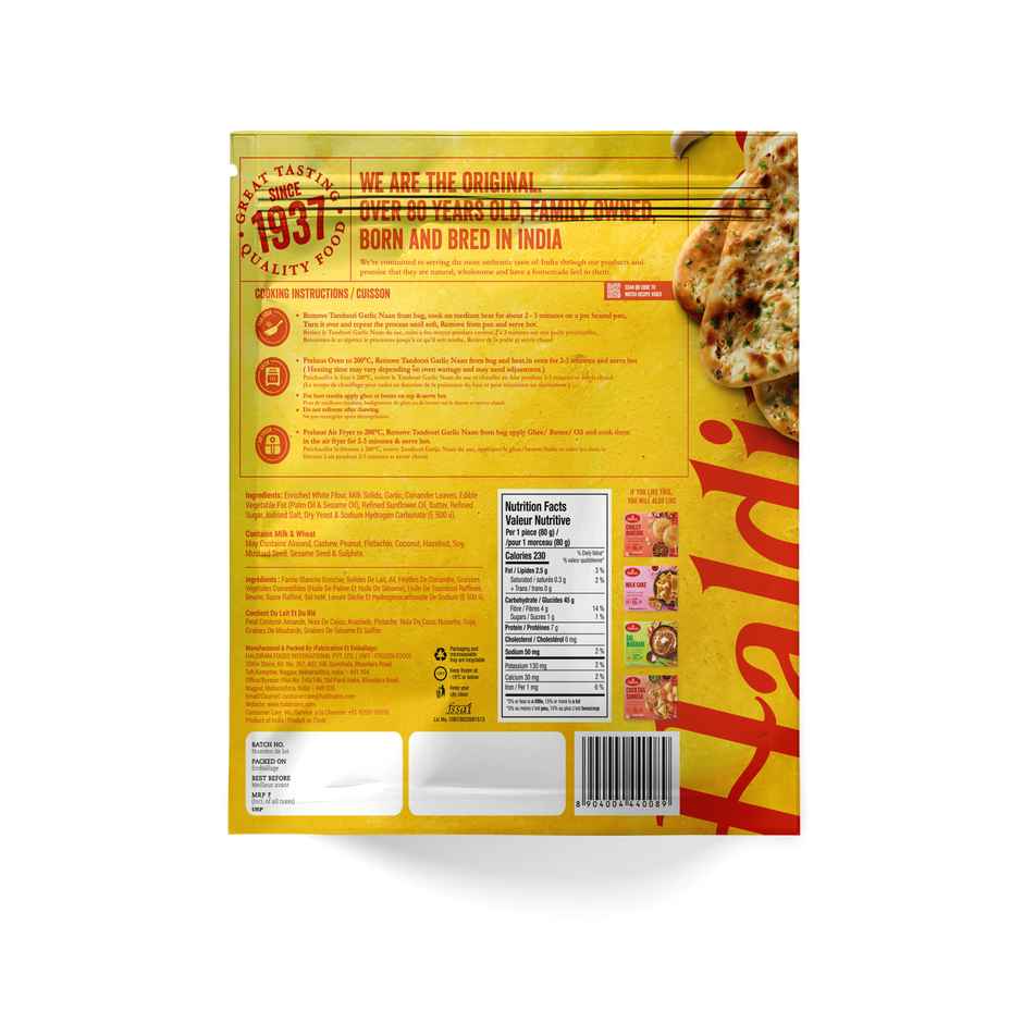 Haldiram's Tandori Garlic Naan