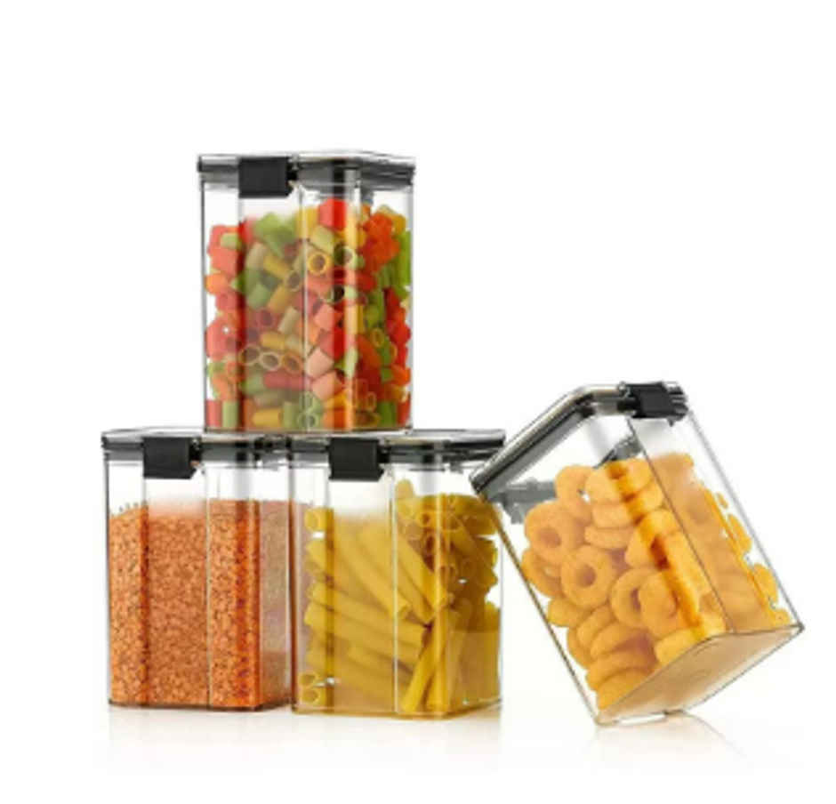 YELLOCUT Plastic Container Set for Kitchen | Transparent - 1 L