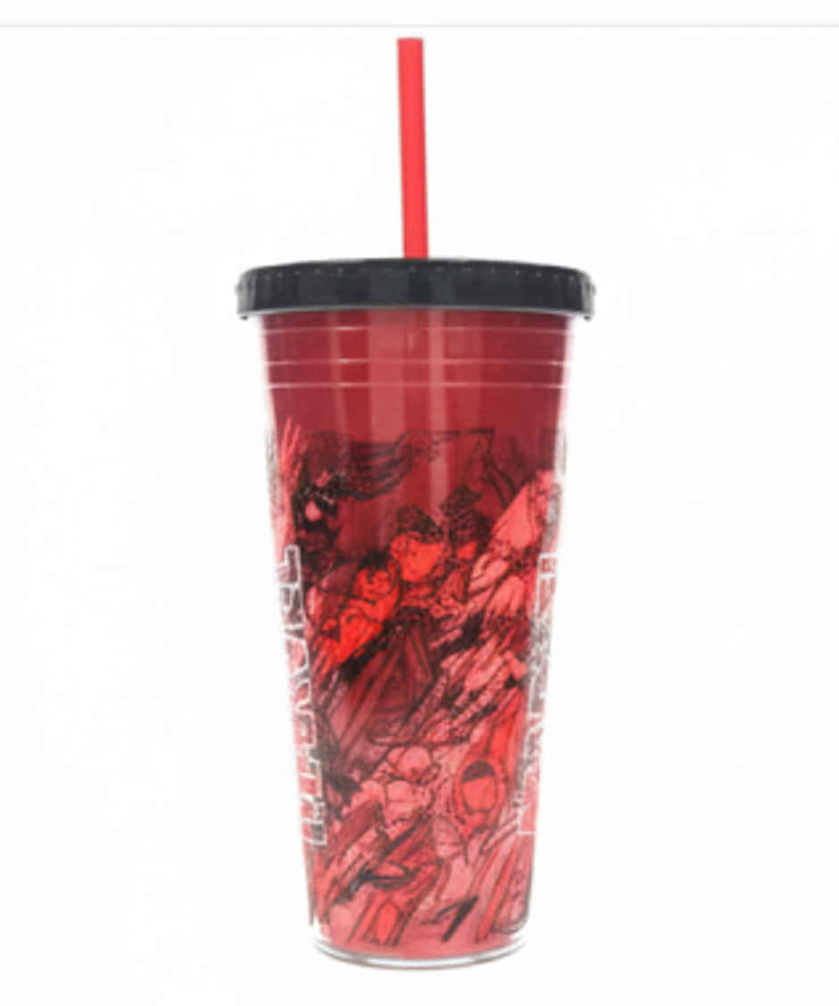 Striders Young Adult Fashion Straw Tumbler | Marvel Pattern - 685 ml