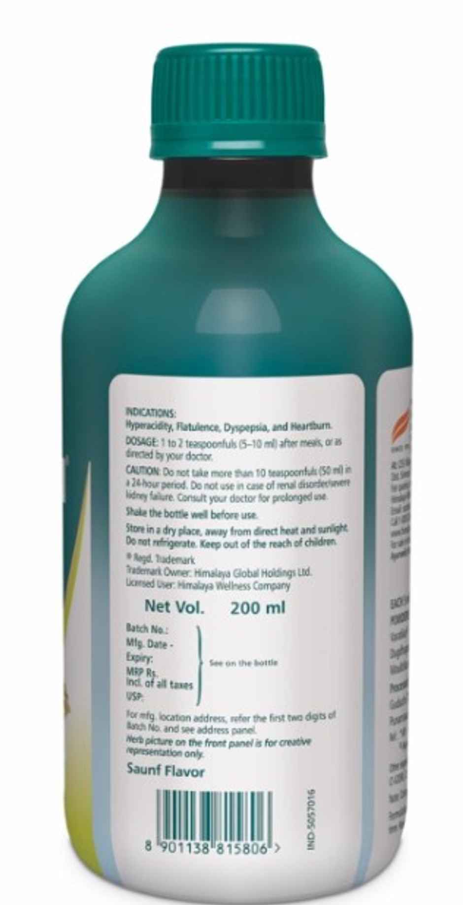 Himalaya Himcocid Sf Suspension Saunf Flavour