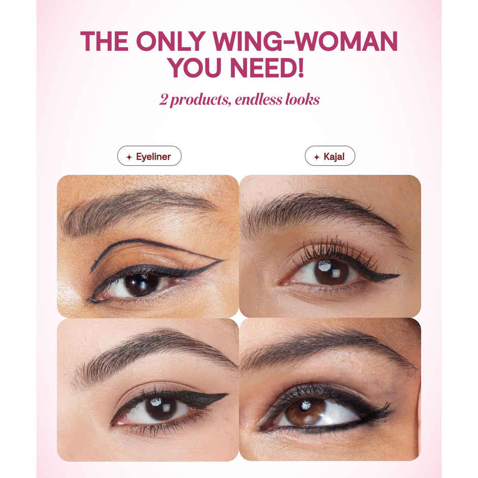 Gush Beauty Eye Like Options 2 in 1 Felt Tip Black Eyeliner And Creamy Kohl Pencil