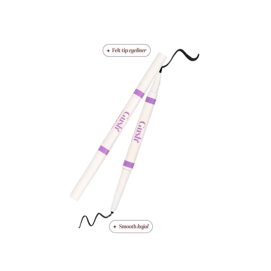 Gush Beauty Eye Like Options 2 in 1 Felt Tip Black Eyeliner And Creamy Kohl Pencil