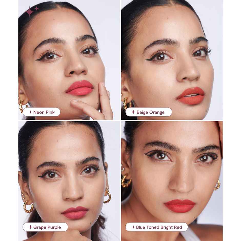 Gush Beauty Super Stack 4 in 1 Liquid Lipstick Stack | Conditioning & Pigmented | Standout Brights | Pink