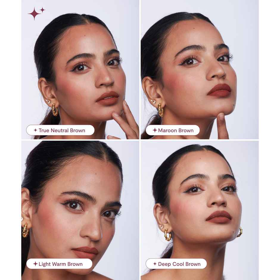 Gush Beauty 4-in-1 Liquid Lipstick Stack | Conditioning & Pigmented | Brown Shades