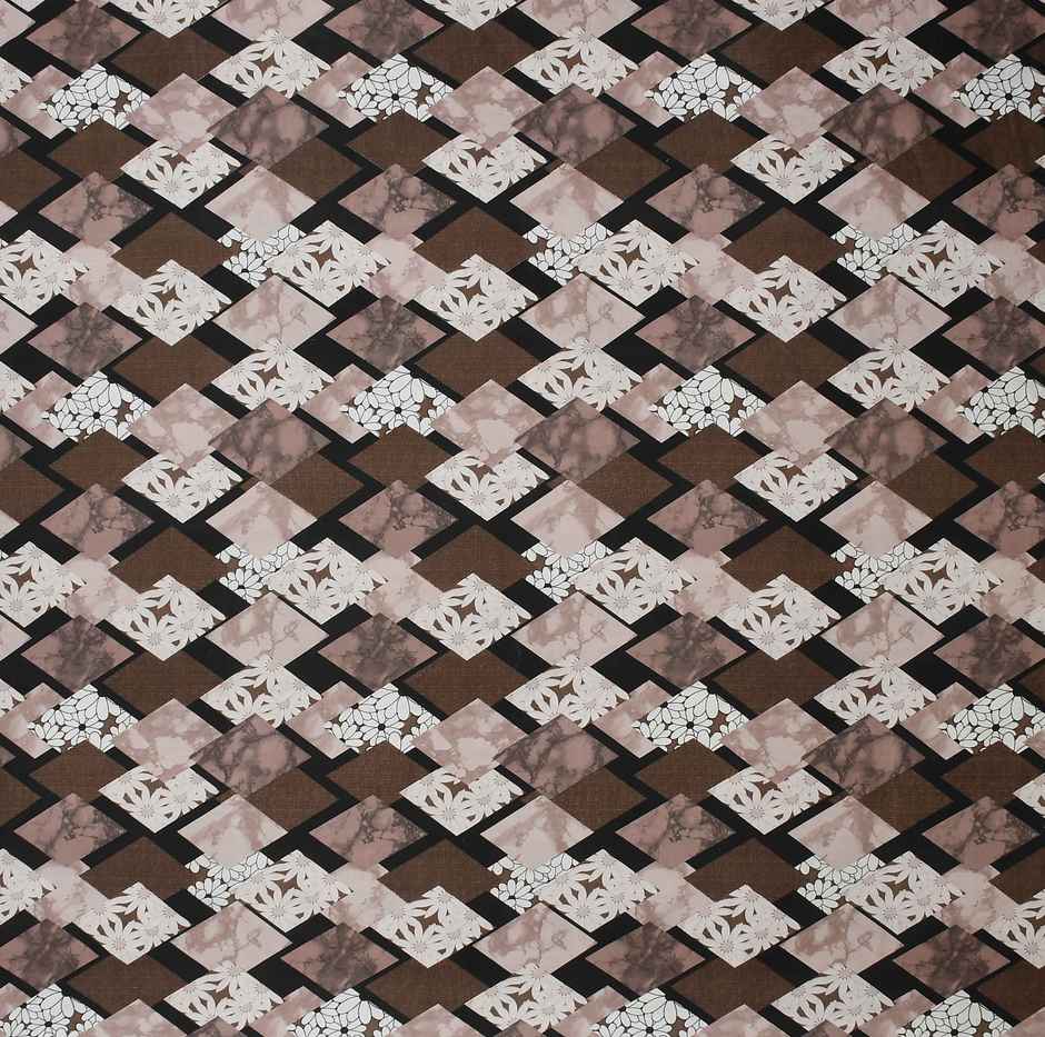 Furnofy Premium Double Geometric Bedsheet | With 2 Pillow Covers | Multicolor | 90 x 100 in