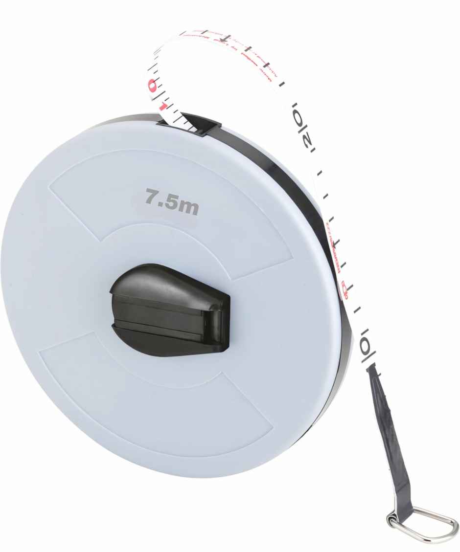 Daluci Unbreakable ABS Case Measuring Tape | Steel End Hook | Winding Handle | Grey - 7.5 m | 25ft