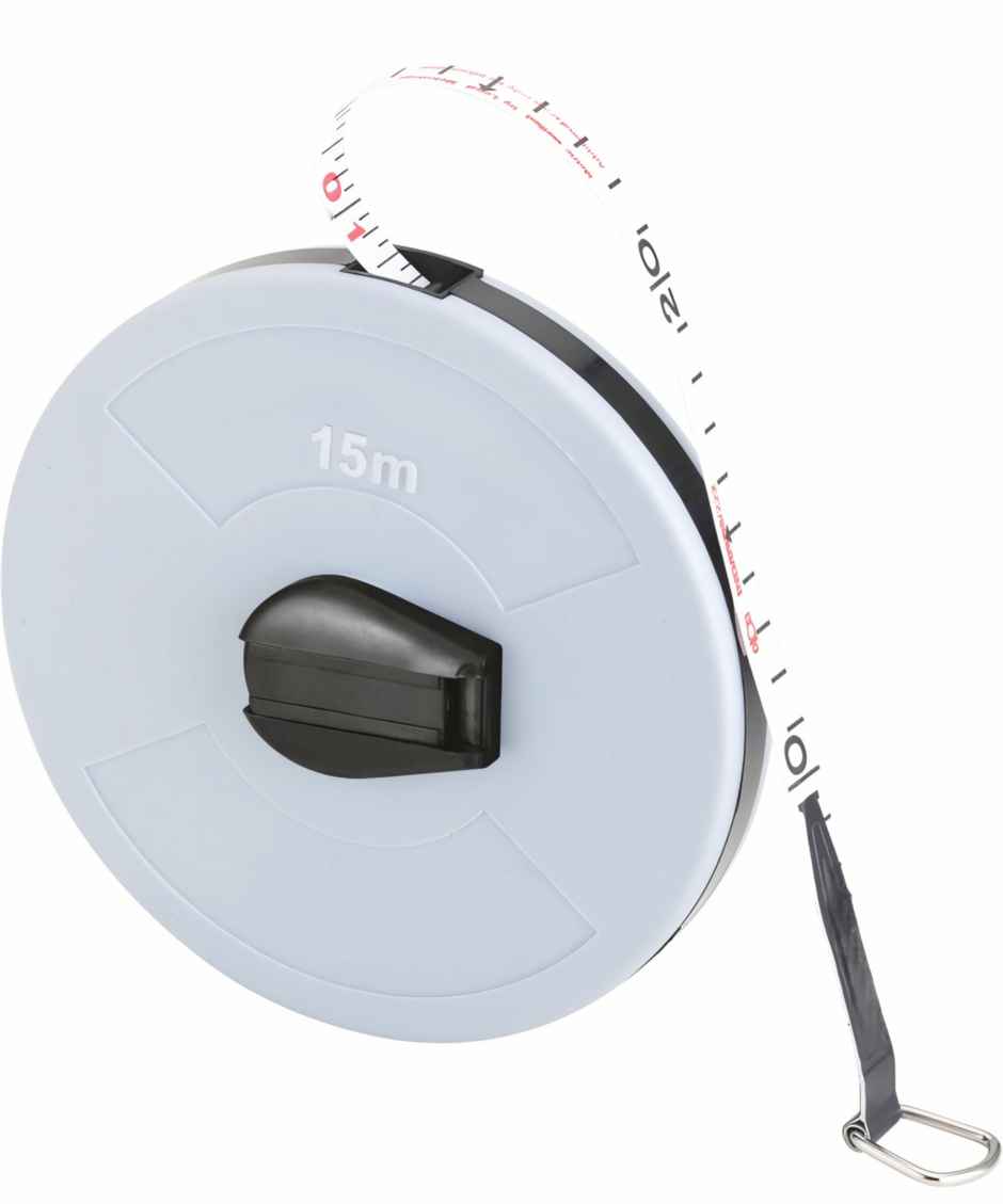 Daluci Unbreakable ABS Case Measuring Tape | Steel End Hook | Winding Handle | Grey - 15 m | 50ft