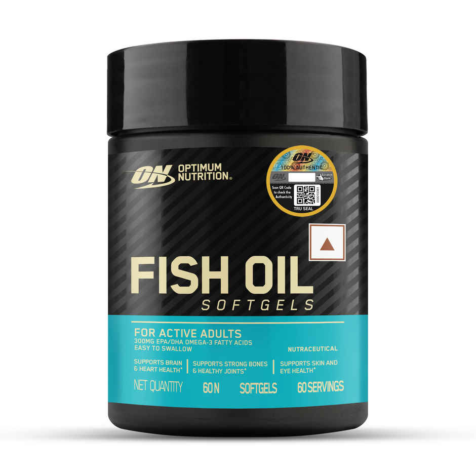 Optimum Nutrition Fish Oil 60 Capsules 1000 mg Fish Oil 180 mg EPA 120 mg DHA