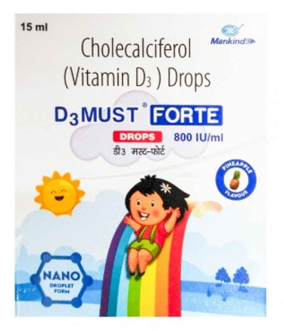 D3 Must Forte 800IU/ml Pineapple Flavour Vitamin D3 Oral Drop