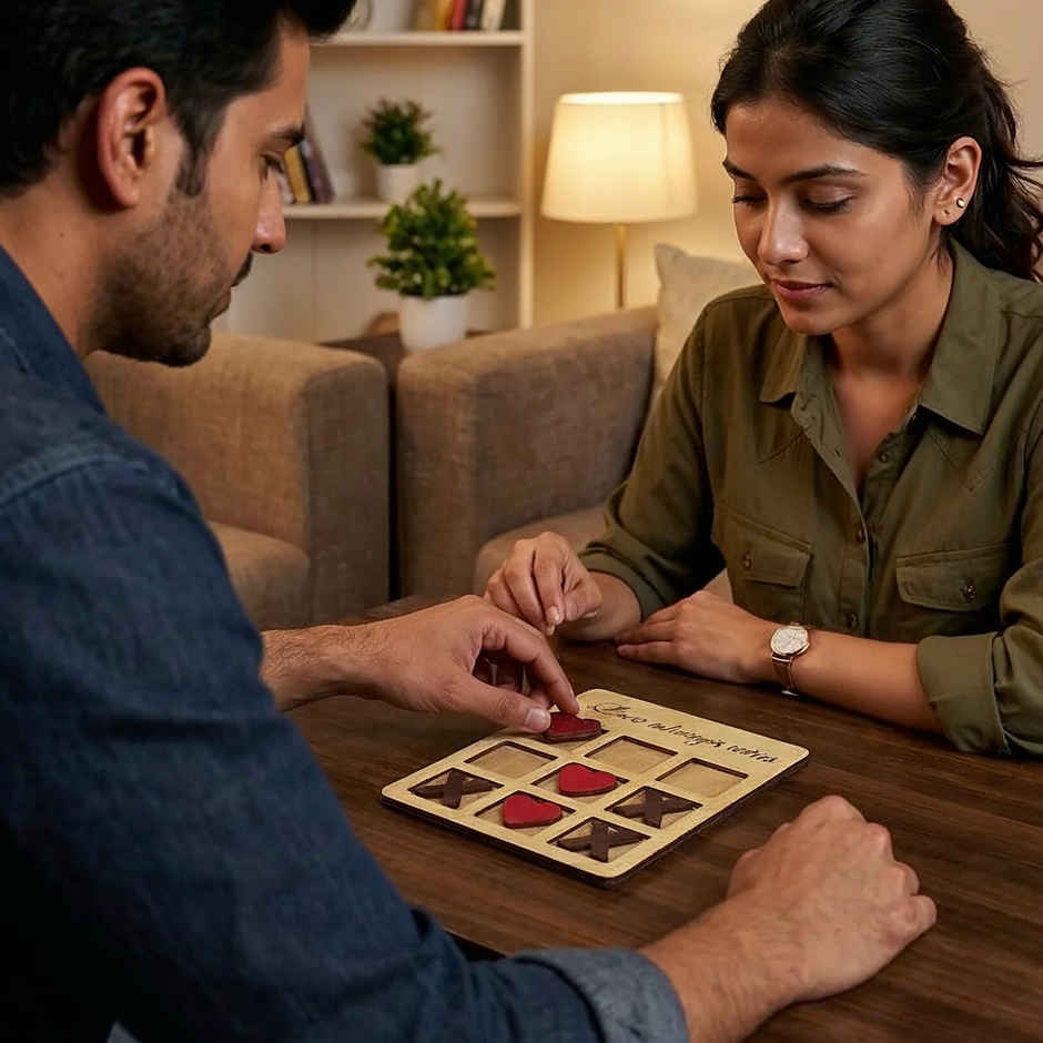 Tic-Tac-Toe Wooden | Happy Mail