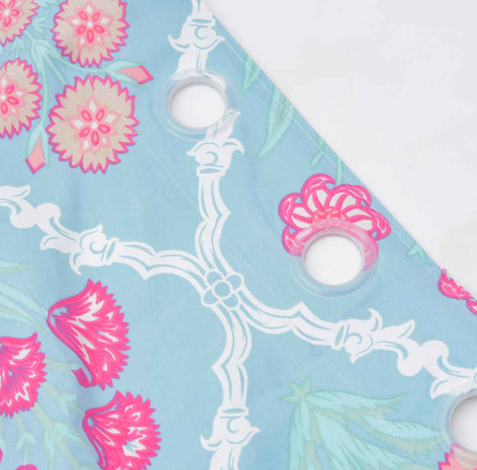 BAY6 Polyester Long Door Curtains - Set of 2 - (8x4 ft) - Green