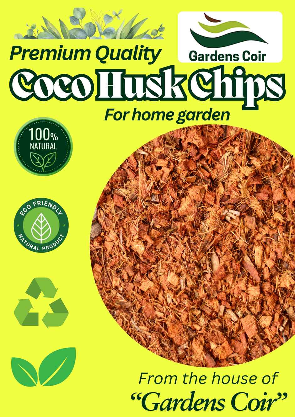 Gardens Coir Coconut Husk Chips for Hydroponic Plants - Home Gardening