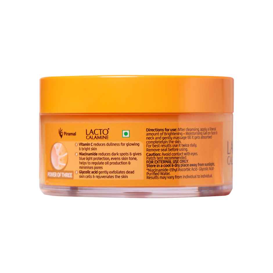 Lacto Calamine 15% Vitamin C Brightening Face Moisturizer with Niacinamide & Glycolic Acid