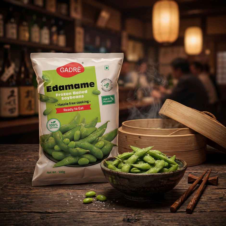 Gadre Edamame | No Added Preservatives | Frozen Green Soybeans | Ready To Eat | Healthy Veg Snack