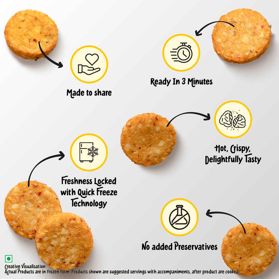 Hellmann'S Cheezy Jalapeno Burst Mayo (85g) & Mccain Aloo Tikki | Frozen Ready To Cook Potato Snack (400g) Combo 