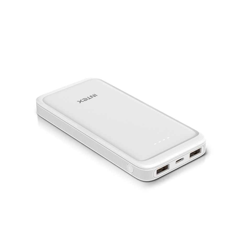 Intex 10000 mAh 22 W Power Bank (White, Lithium Polymer, Fast Charging for Mobile)