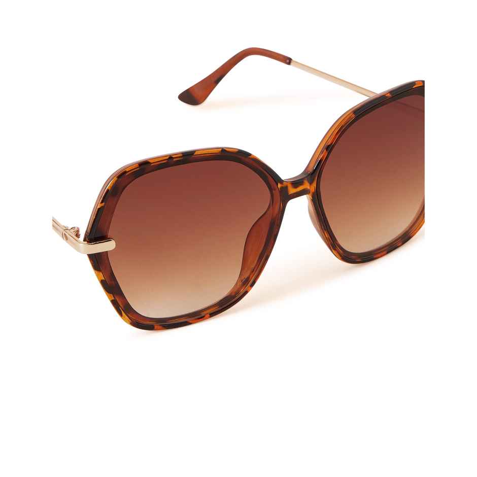 Accessorize London Women's Soft Hexagon Sunglasses | Brown