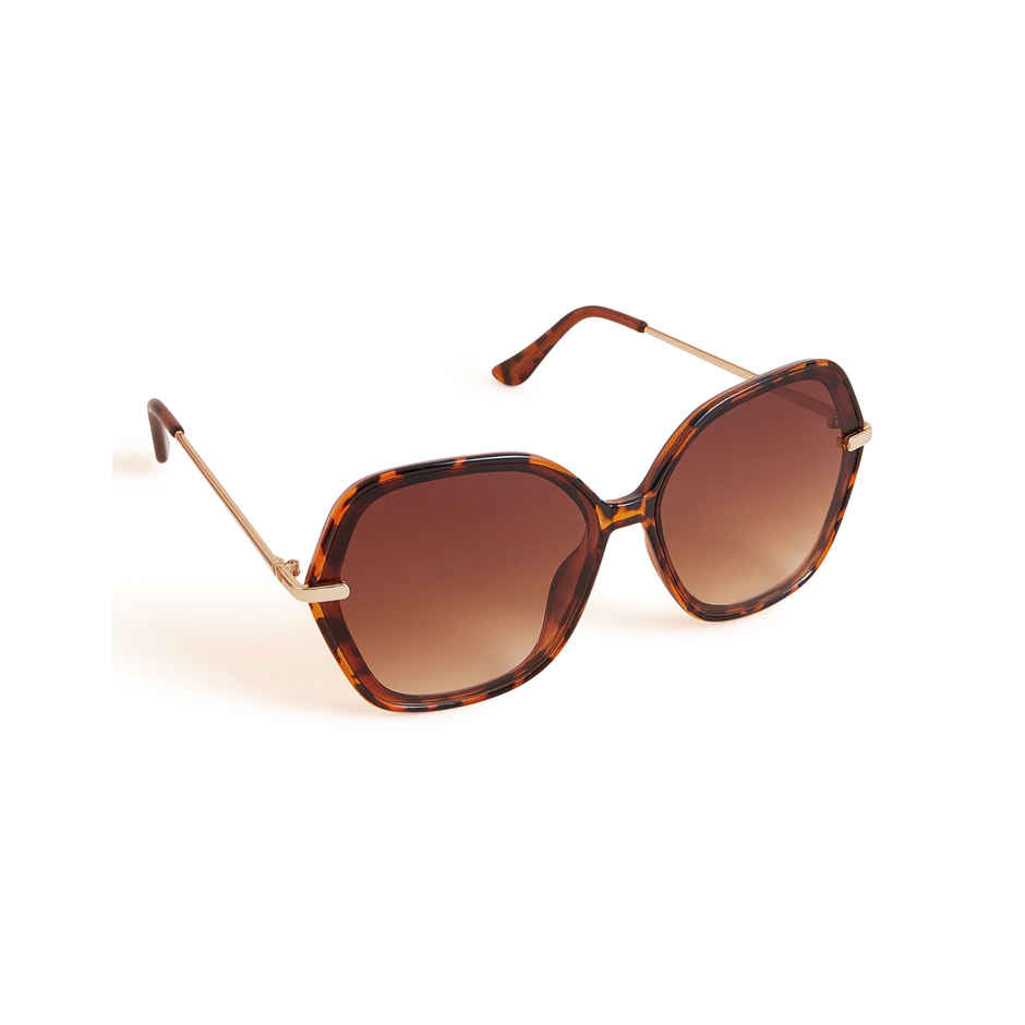 Accessorize London Women's Soft Hexagon Sunglasses | Brown