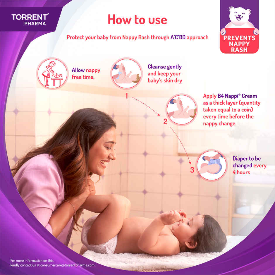 Tedibar Family B4 Nappi Cream For Babies Diaper Rash
