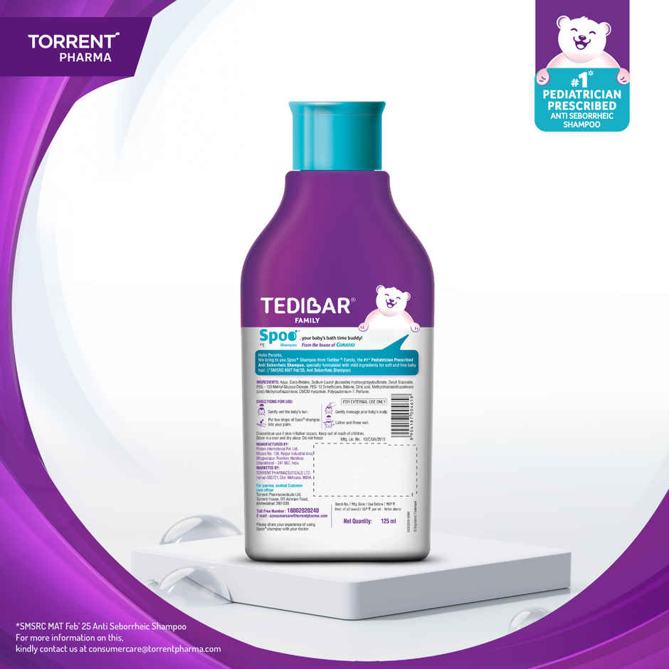 Tedibar Family Spoo Shampoo Gentle Cleanser For Your Baby's Scalp & Hair