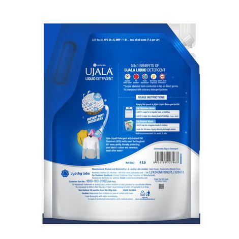 Ujala Top Load Liquid Detergent for Tough Stains and Fresh Fragrance