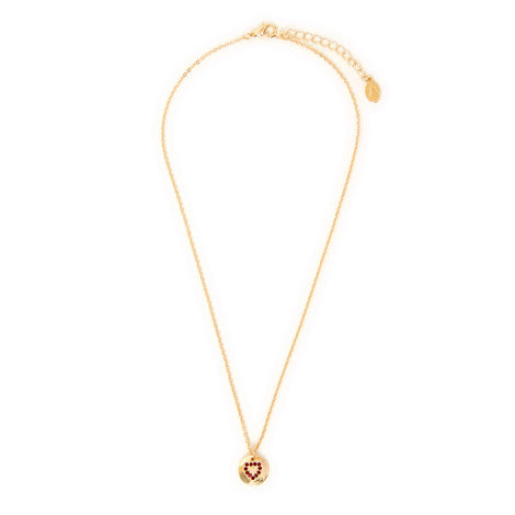 Accessorize London Women Gold Sparkle Heart Pendant Necklace