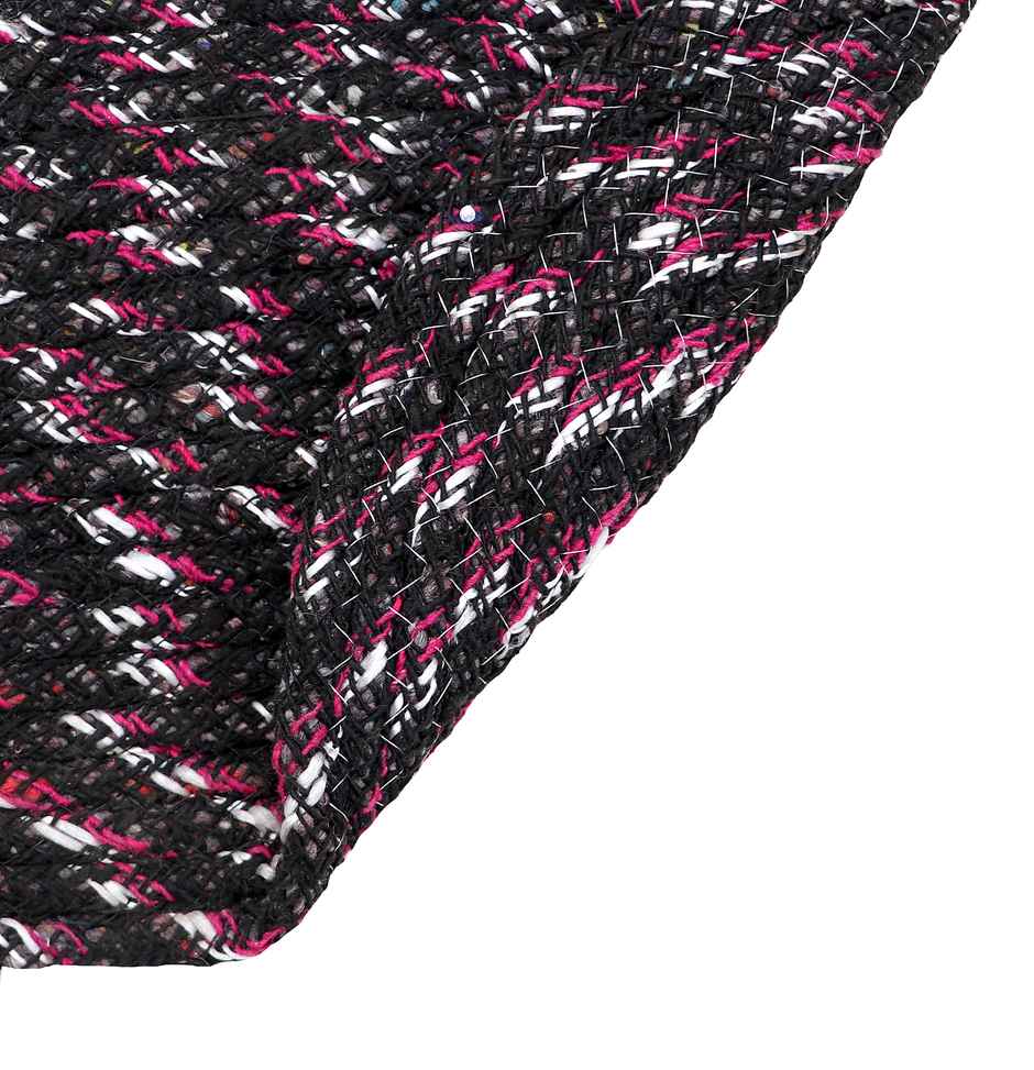 Homeharmony Gray & White Cotton Floor Mat | 50 x 30 cm