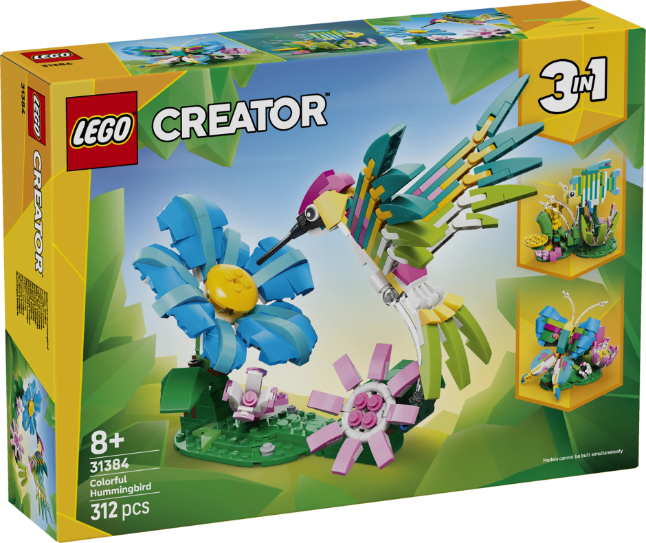 LEGO Creator 3 in1 Wild Animals Colorful Hummingbird Decor 31384