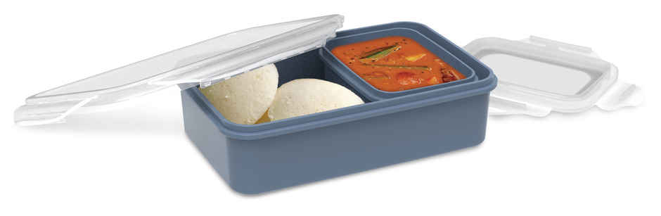All Time Lock & Safe Storage Containers Set Of 2, (1250 ml X 1, 350 ml X 1 ) (Colour May Vary)