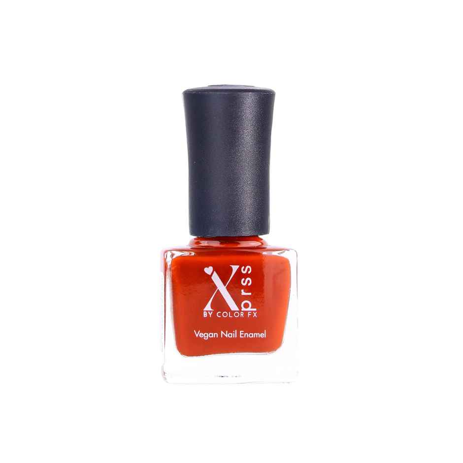 Color Fx Xprss Rust Orange Glossy Nail Polish, Long Lasting Nail Paint, 305