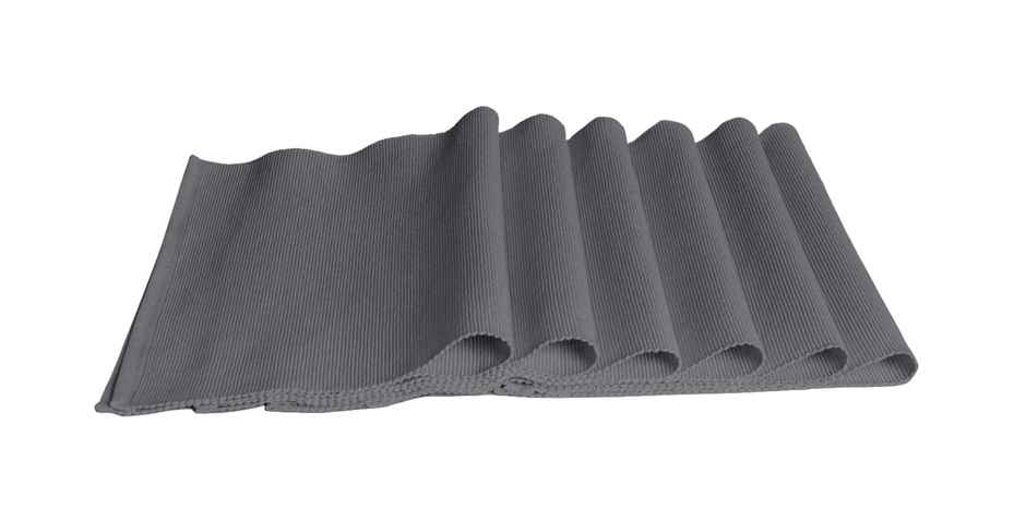 Lushomes Table Mat and Table Runner Set - Grey | 13 x 71 inch