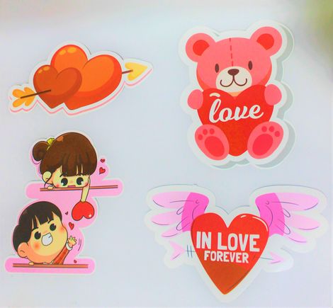 Happy Anniversary Combo Set Assorted ( 1Pc Flag Banner, 10Pc Posters, 3Pc Photo Props & 1Pc Cake Topper)