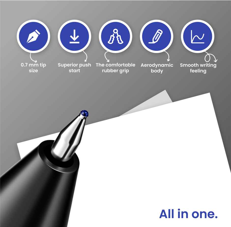 Pentonic B RT Ball Pens, Blue Ink