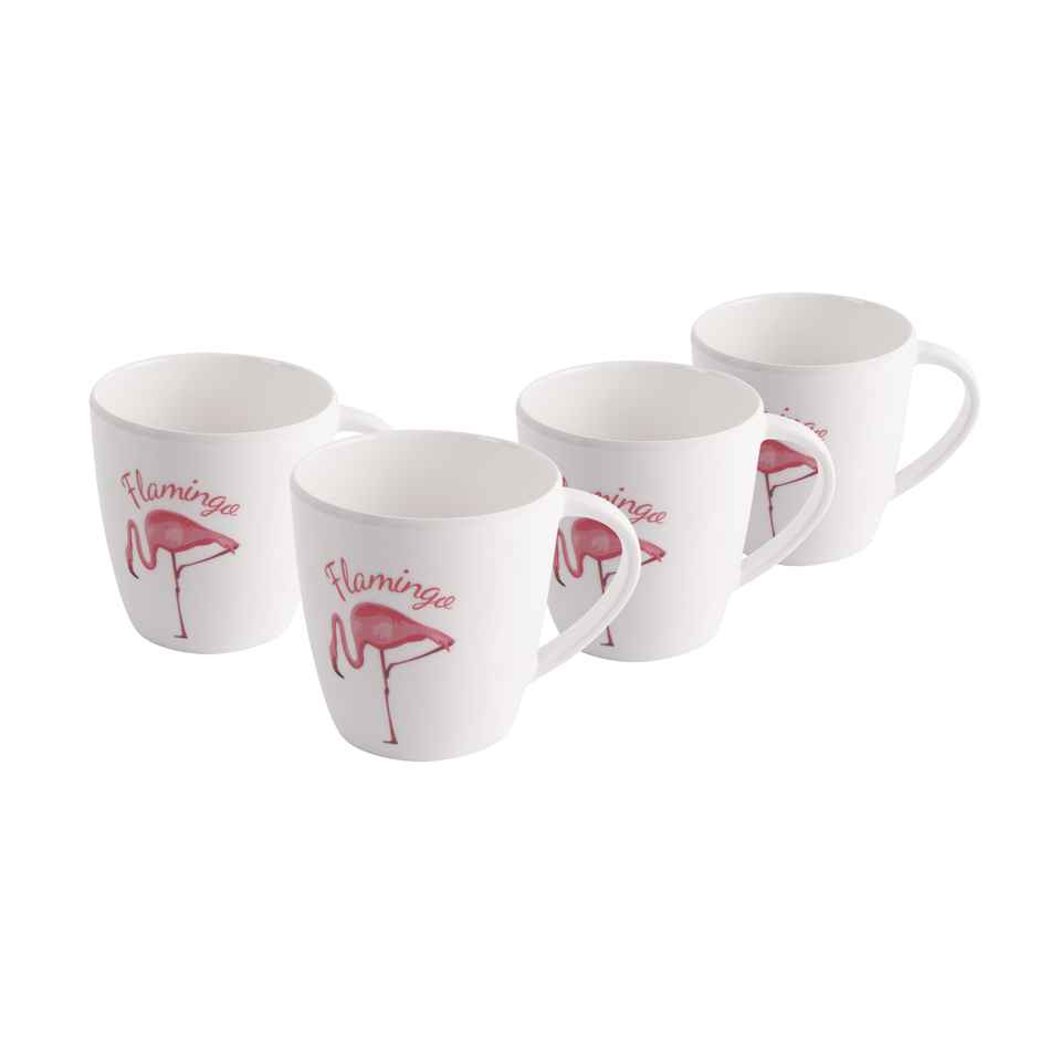 Cello Melamine Joycee Mugs, 200ml, Flamingo design (Set of 4)