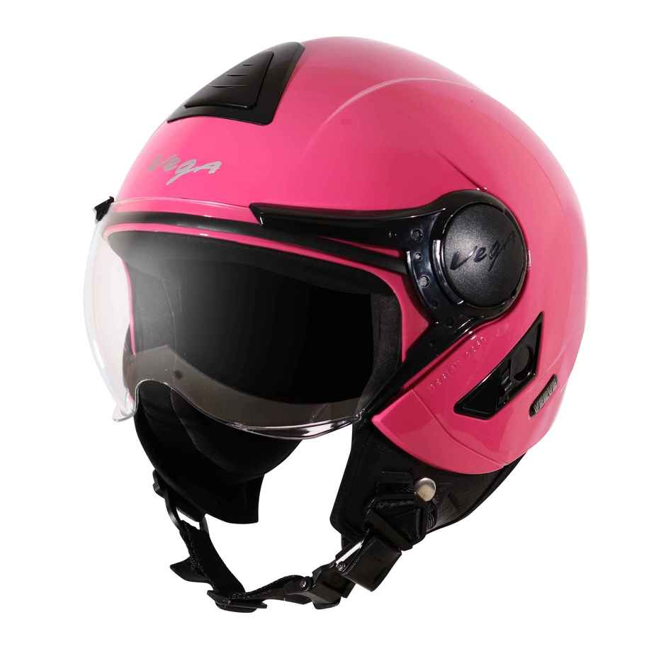 Vega Verve Lightweight Open Face Helmet for Women- Pink Helmet - M