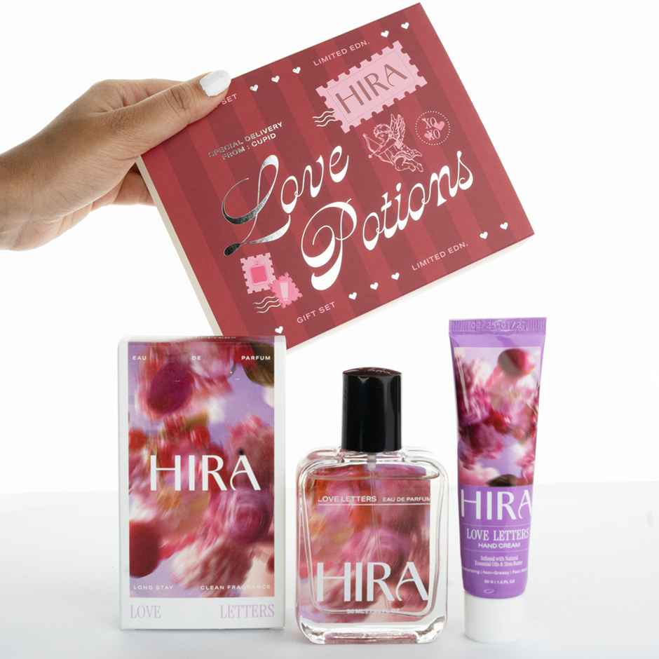 HIRA Women's Perfume & Hand Cream Gift Box | Love Letters Love Potions Edition | Gift for Her