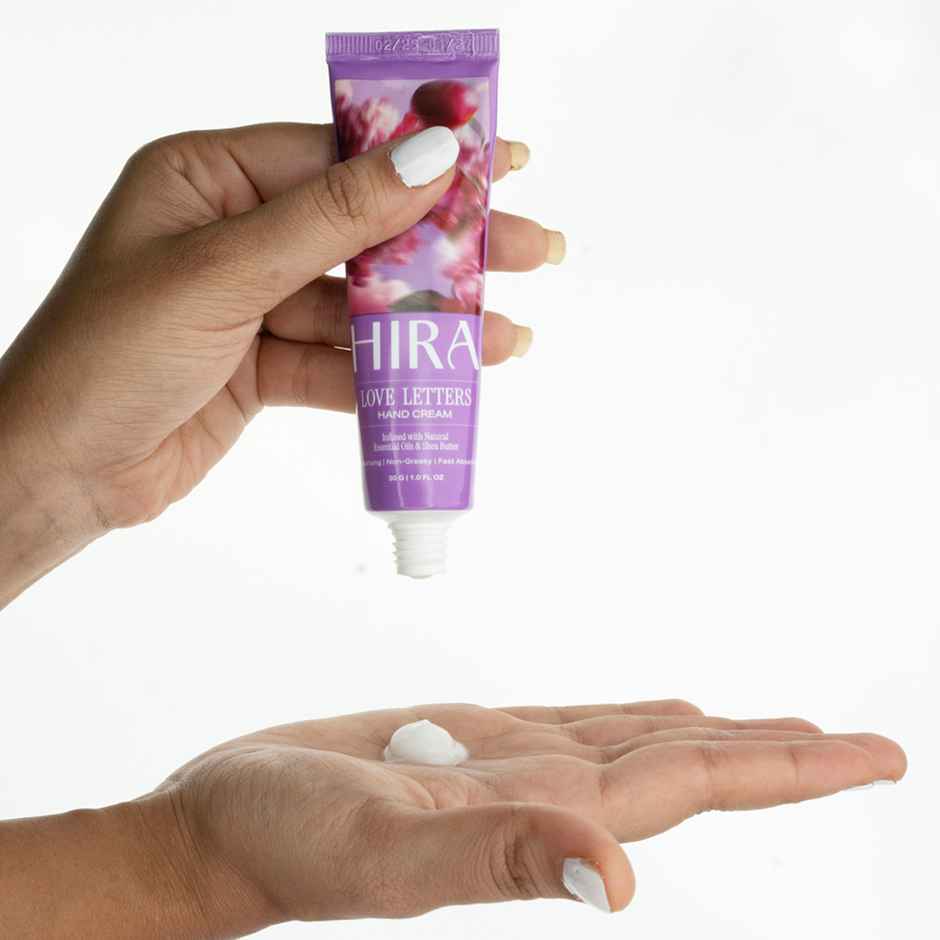 Hira Love Letters Hand Cream | Enriched with Shea Butter | Non-Greasy, Moisturizing & Fast Absorbing