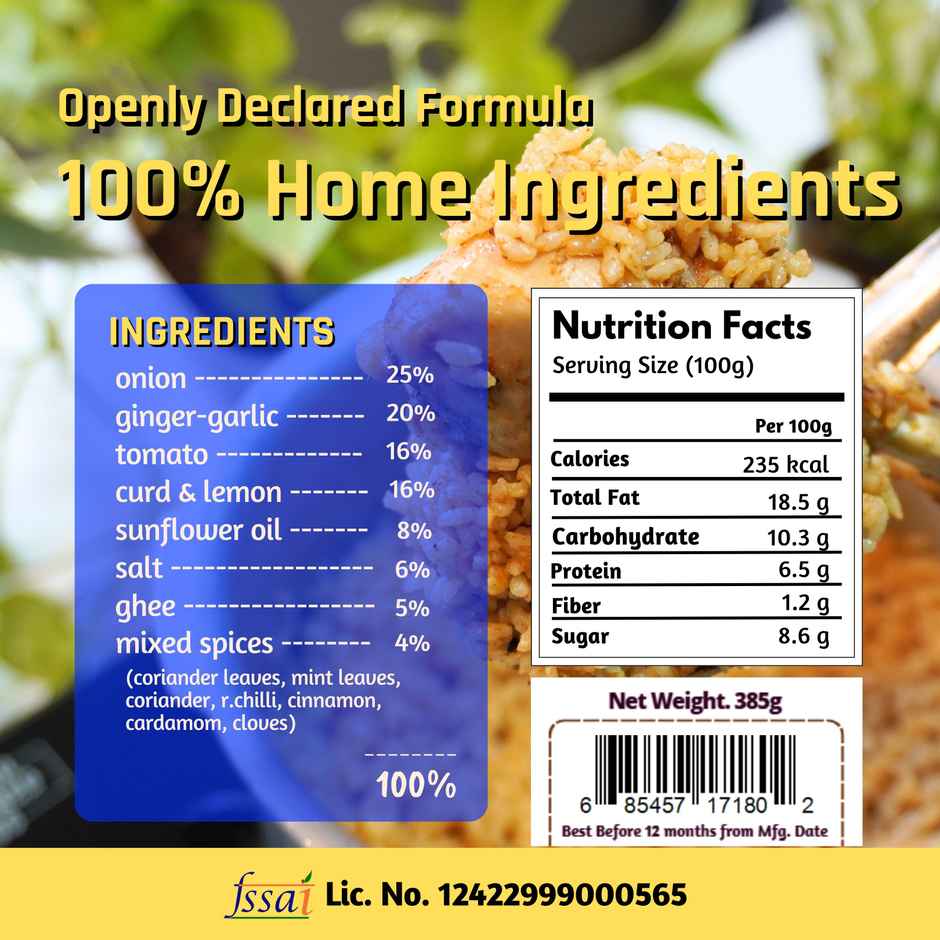 Currychief Ambur Biryani Kit | Ready to Cook Meal