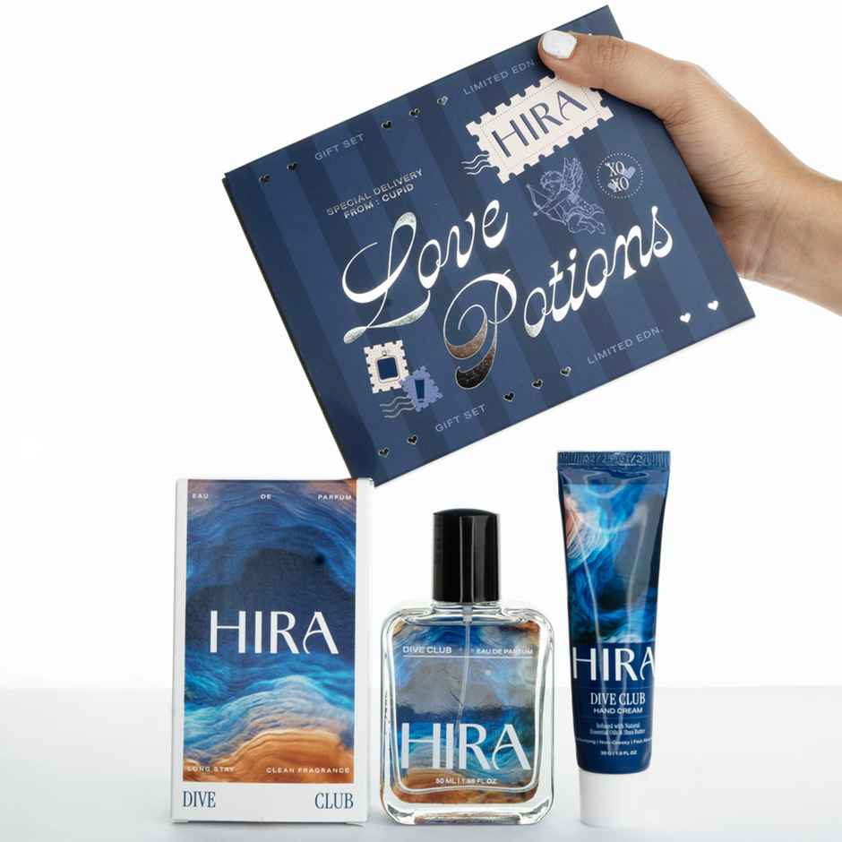 HIRA Men's Perfume & Hand Cream Gift Box | Dive Club Love Potions Edition | Gift for Him