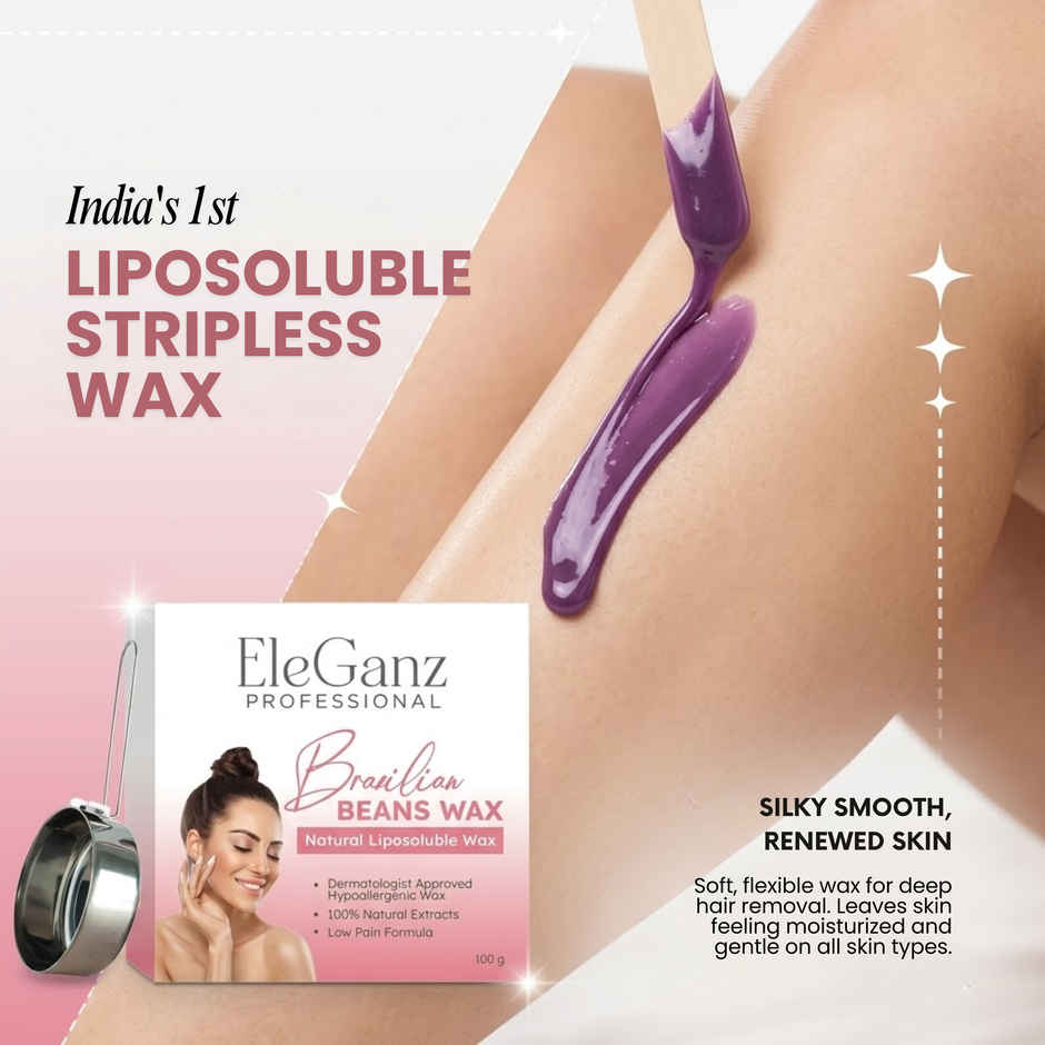EleGanz Professional Brazilian Beans Hair Removal Natural Liposoluble Wax
