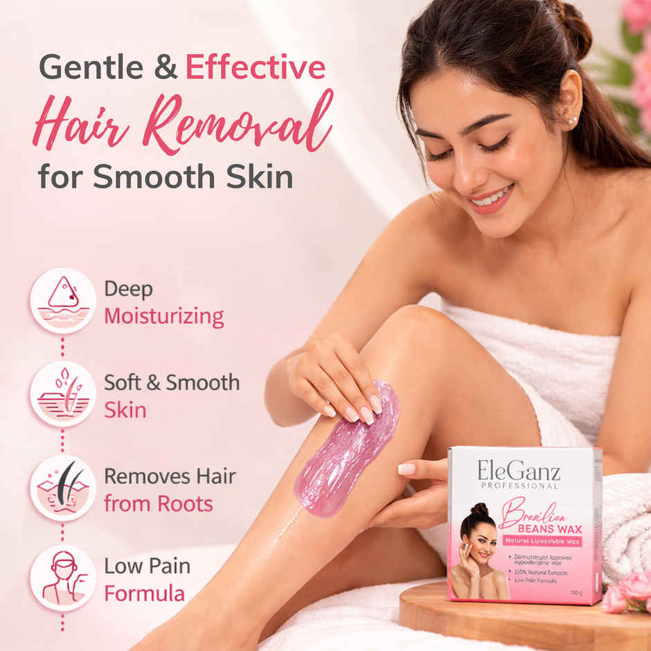 EleGanz Professional Brazilian Beans Hair Removal Natural Liposoluble Wax