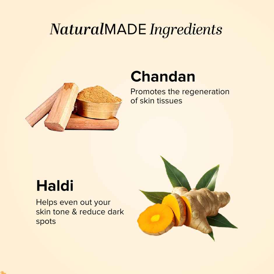 Khadi Natural Chandan Haldi Soap For Visibly Bright Skin