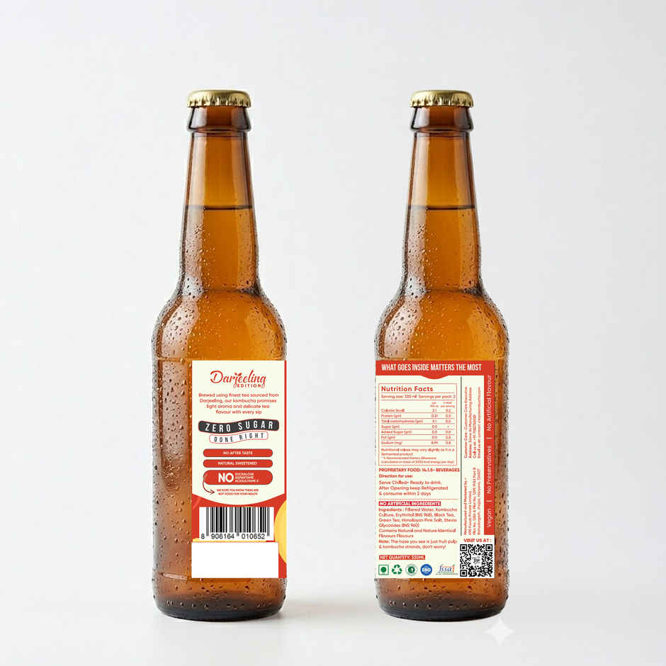 Toyo Kombucha Zero Sugar Exotic Peach | Non-Alcoholic Kombucha