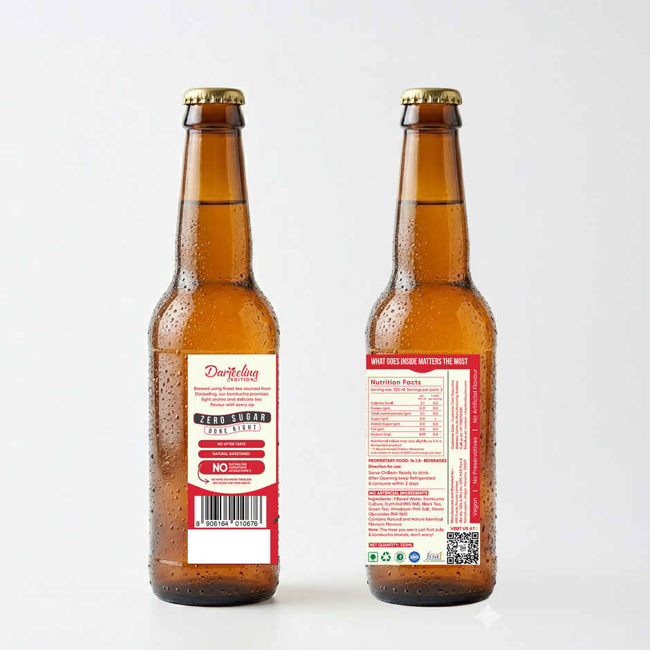Toyo Kombucha Zero Sugar Strawberry | Non-Alcoholic Kombucha