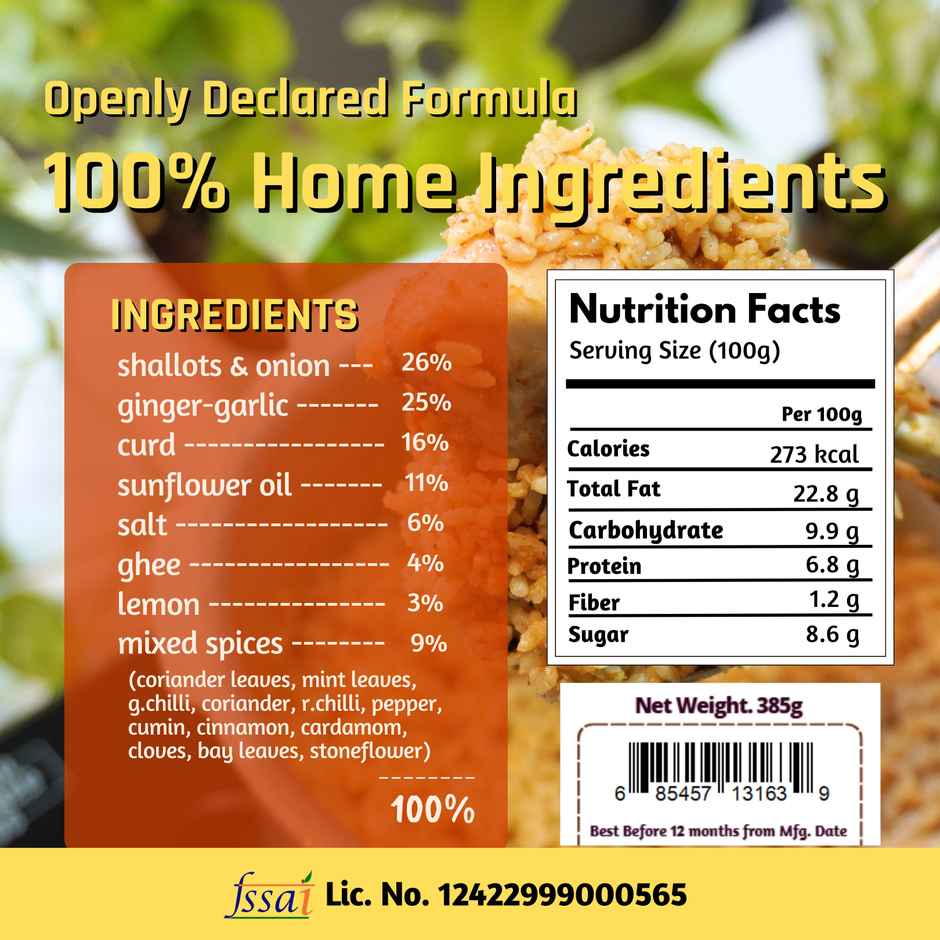 Currychief Dindigul Biryani Kit | Authentic & Easy-to-Cook