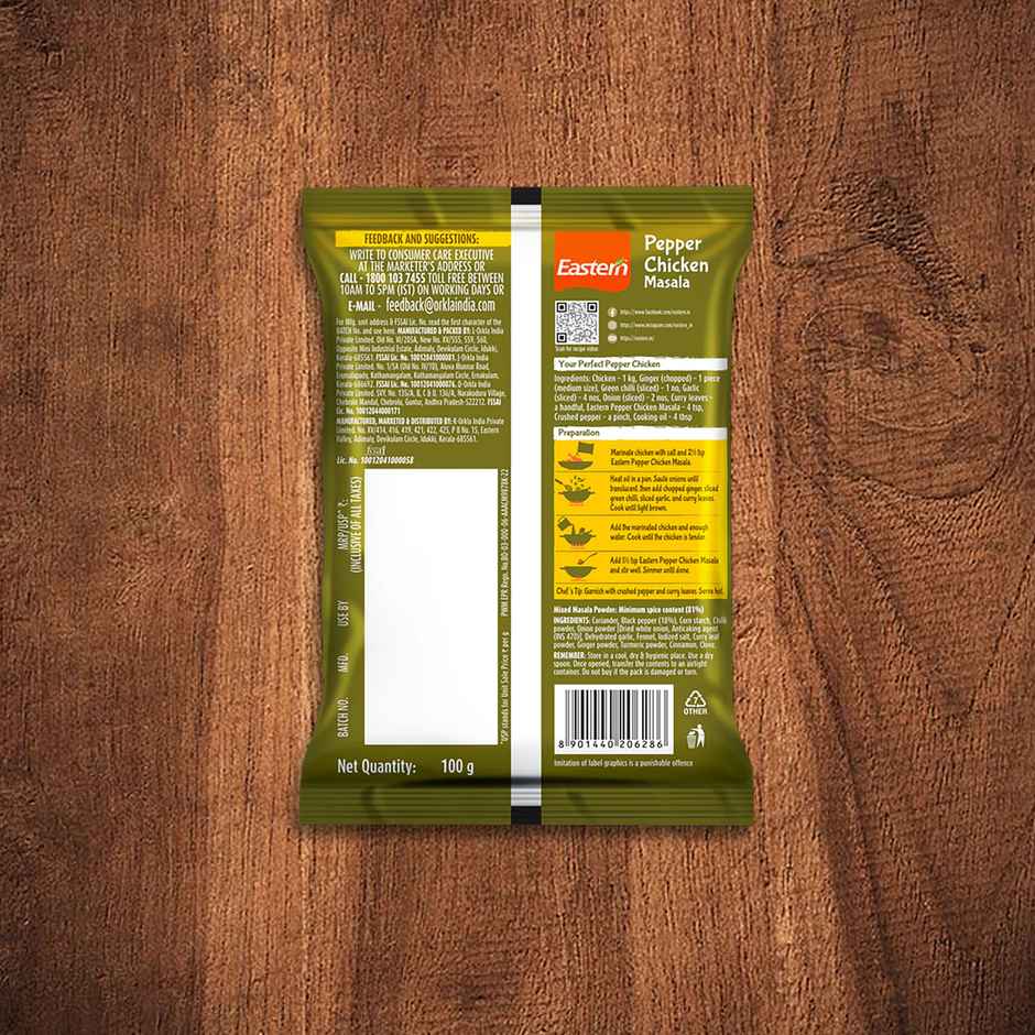Eastern Pepper Chicken Masala Pouch
