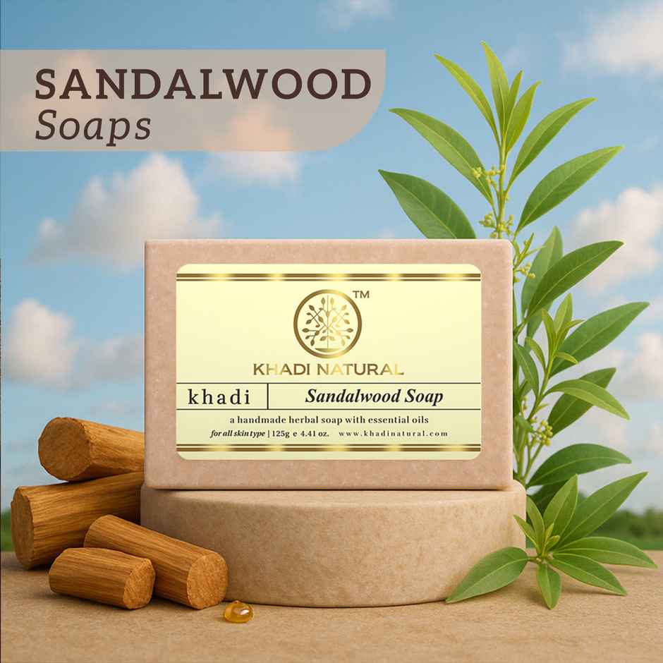 Khadi Naturals Sandalwood Soap For Bright and Glowing Skin