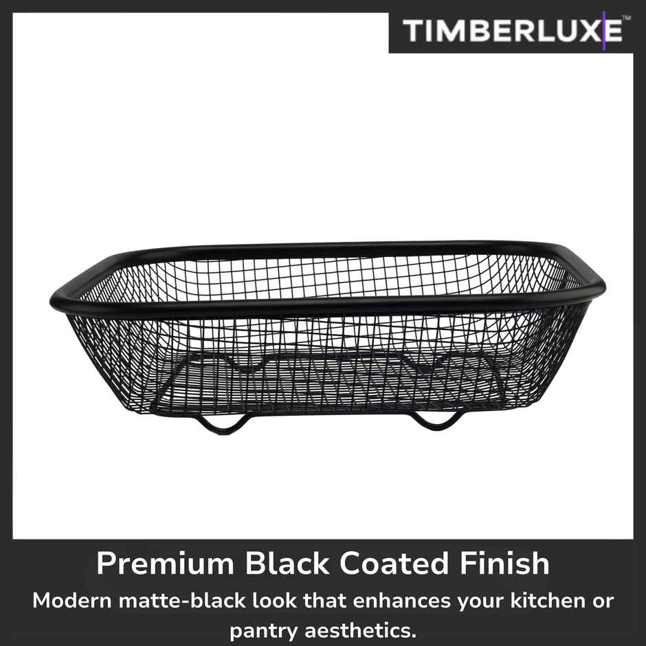 Timberluxe Square Basket | Black - M