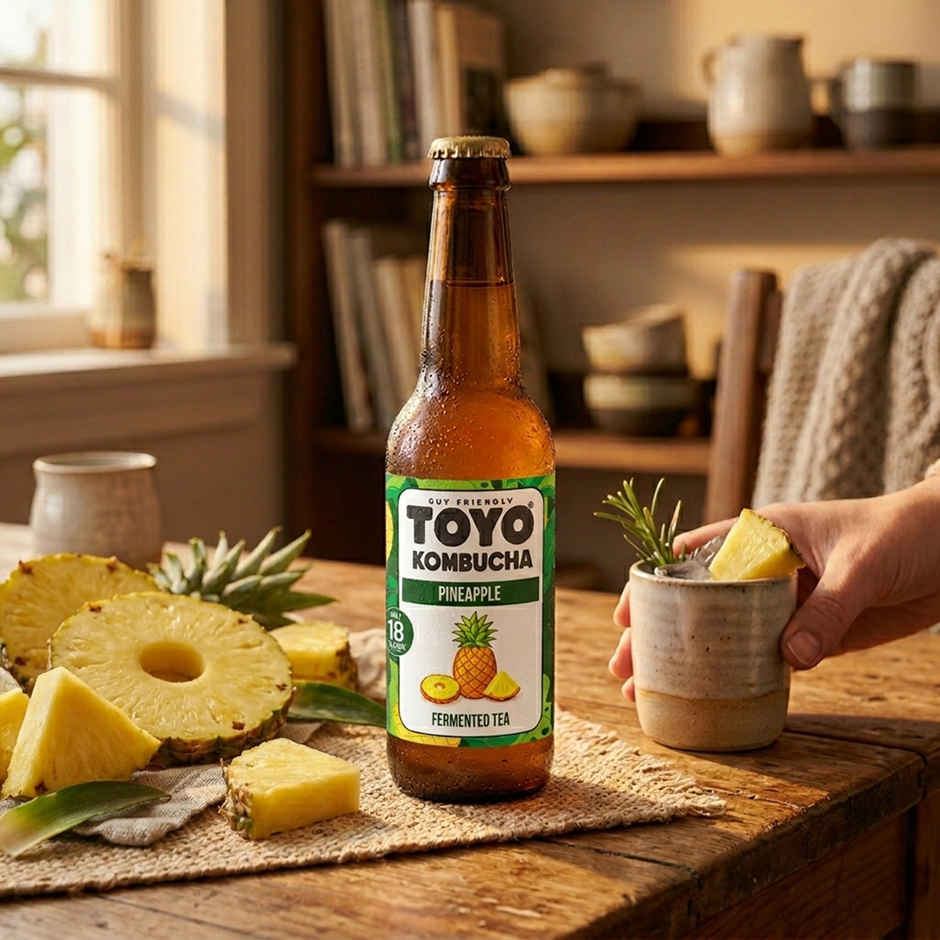 Toyo Kombucha Low Sugar Pineapple | Non-Alcoholic Kombucha