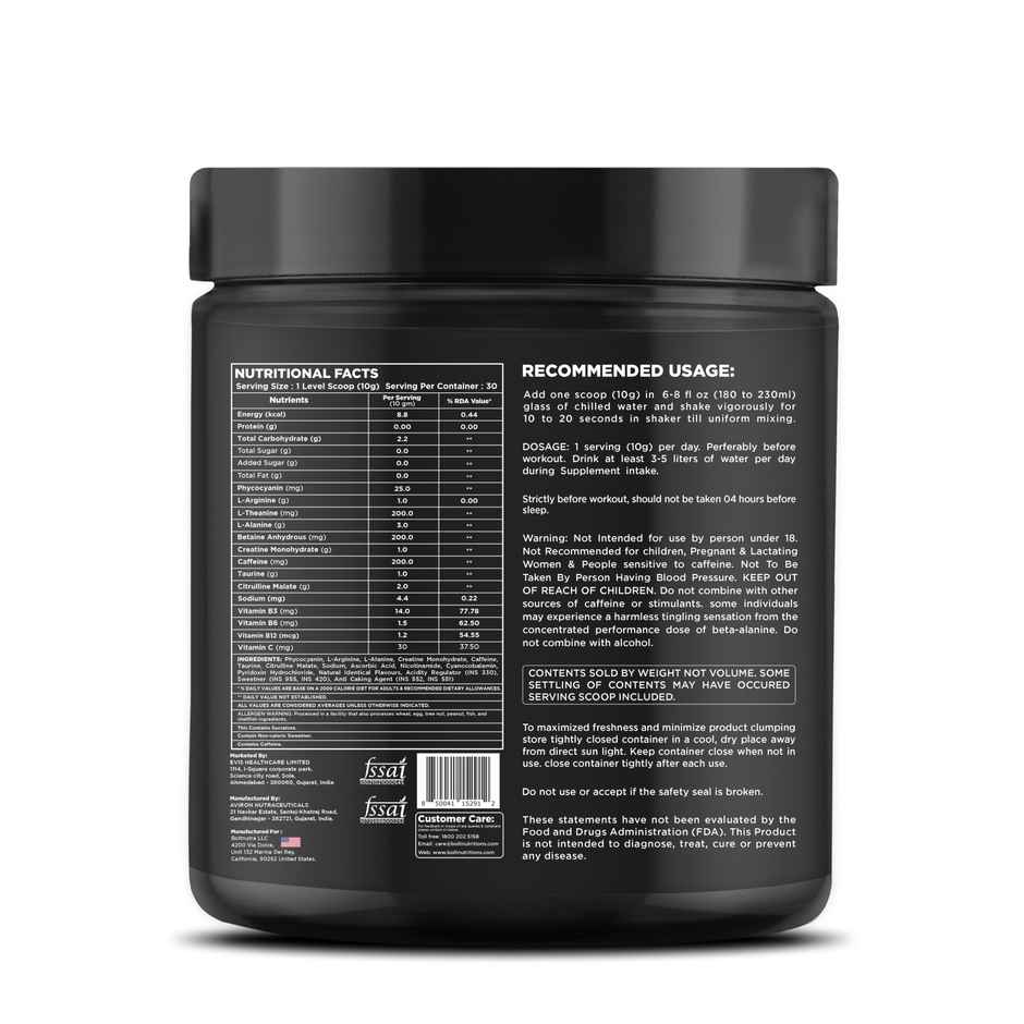 Bolt Nutrition Pre Workout Supplement | 30 Servings | Orange Tangy